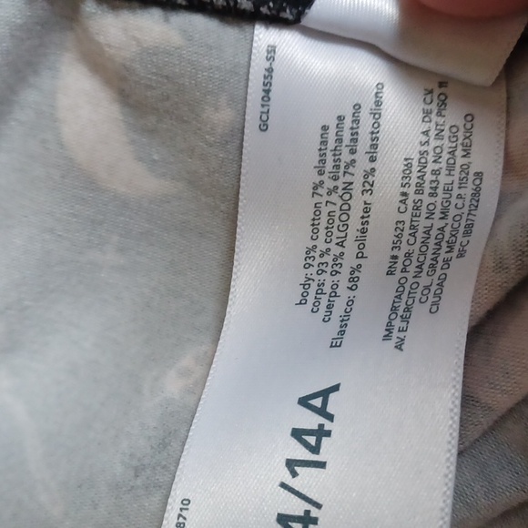 4/$20 Carter's Kid leggings size 12 - Picture 5 of 5